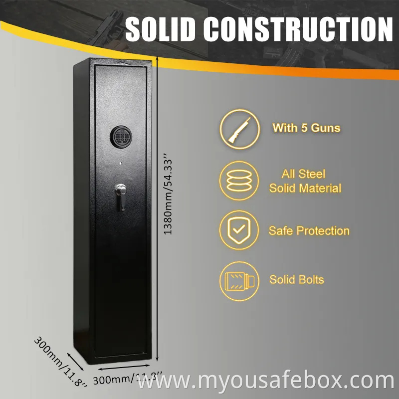 Gun Safes for Home Rifle and Pistols Electronic Gun Security Cabinet